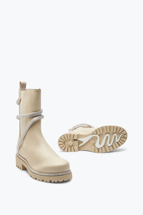 jeweled cleo white leather bootie 25 rene caovilla