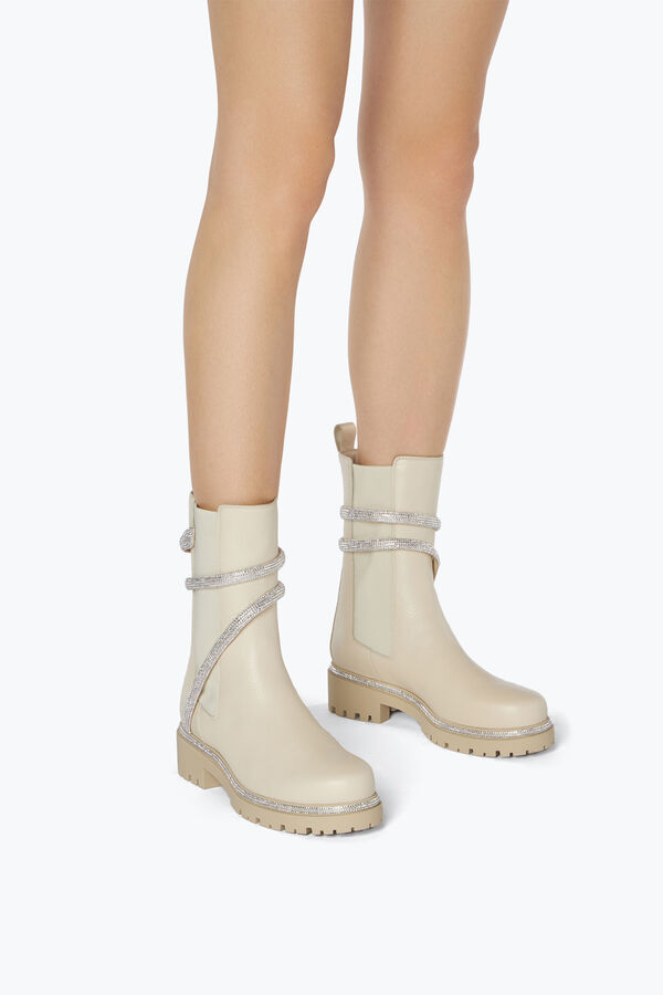 jeweled cleo white leather bootie 25 rene caovilla