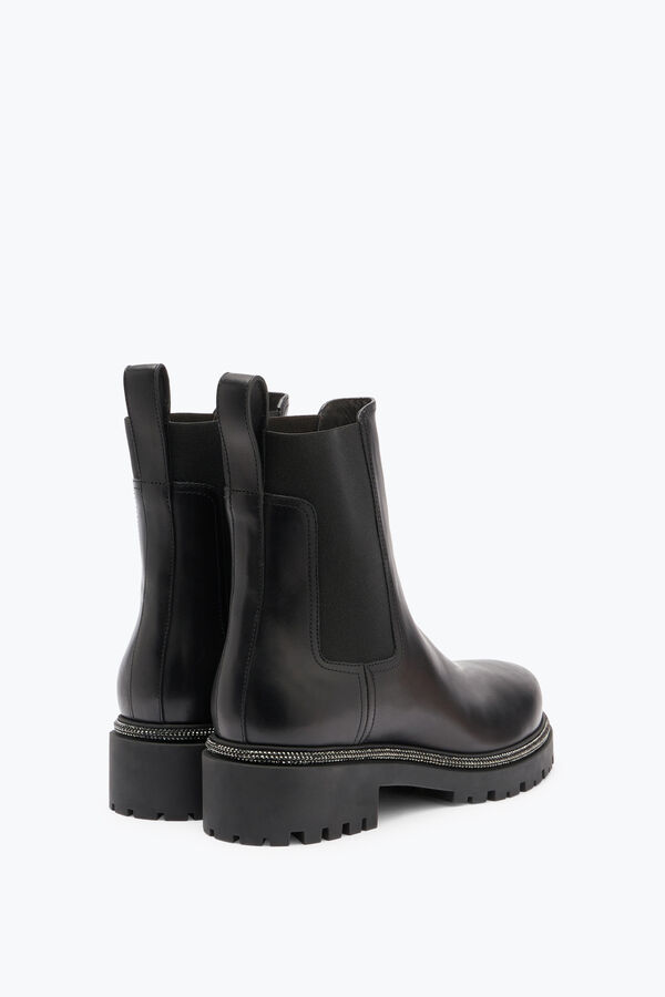 jeweled black leather ankle boots bika rene caovilla