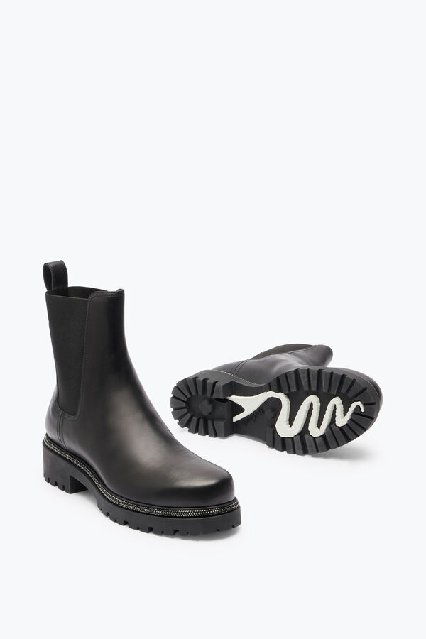 jeweled black leather ankle boots bika rene caovilla
