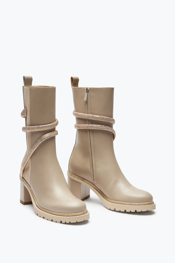 jeweled cleo crystals beige bootie 60 rene caovilla