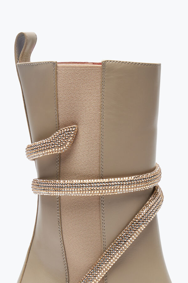 jeweled cleo crystals beige bootie 60 rene caovilla