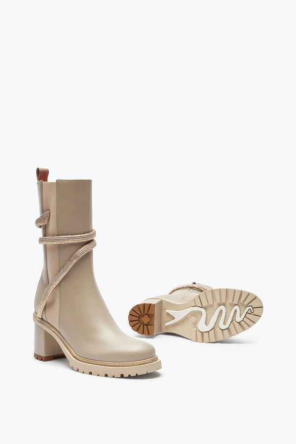 jeweled cleo crystals beige bootie 60 rene caovilla