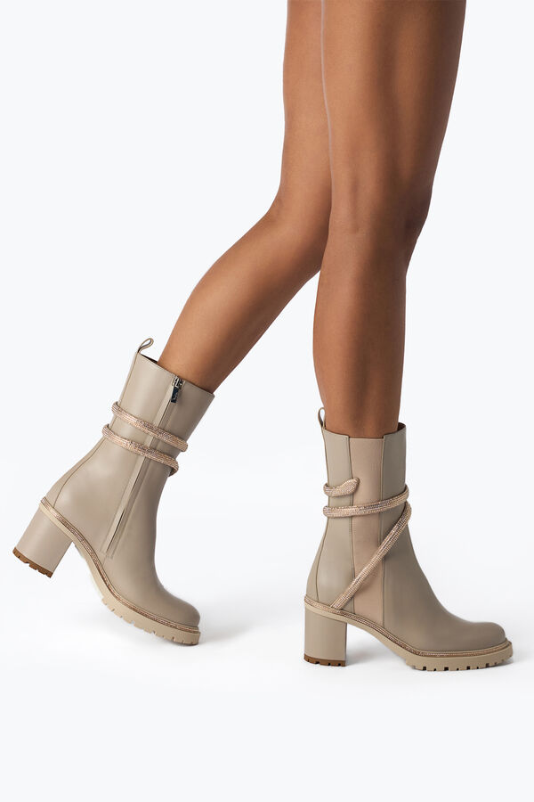 jeweled cleo crystals beige bootie 60 rene caovilla