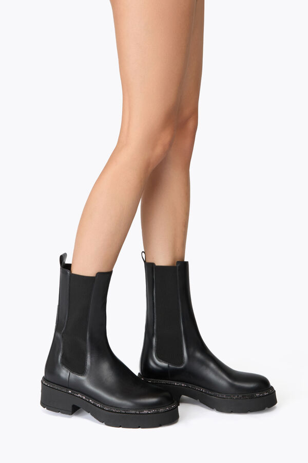 jeweled bika black ankle boot with crystals 50 rene caovilla