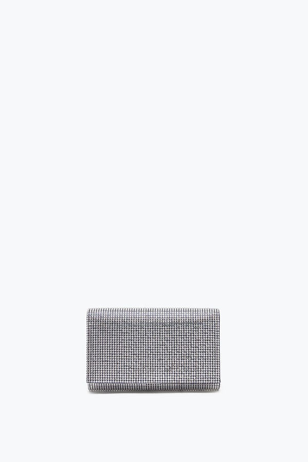 jeweled aida blue clutch with all-over crystals rene caovilla