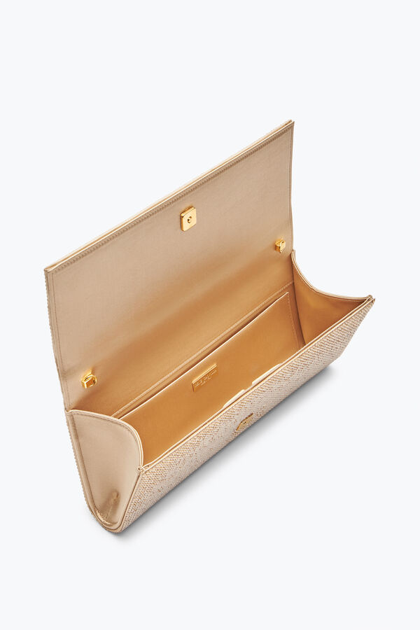 jeweled zafira gold clutch with all-over crystals rene caovilla