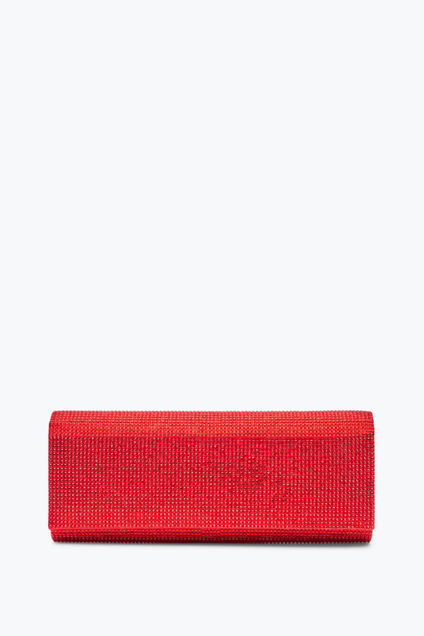 jeweled zafira red clutch with all-over crystals rene caovilla