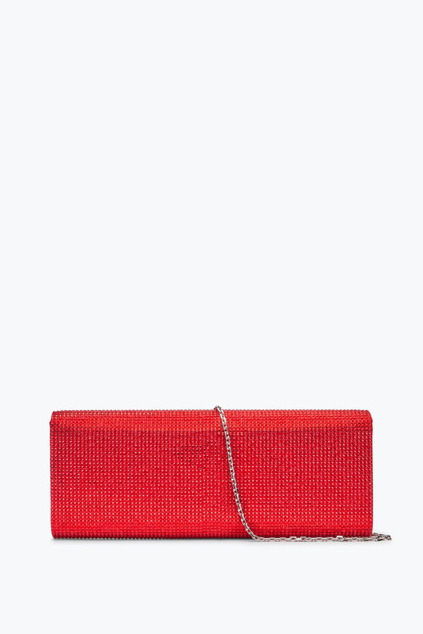 jeweled zafira red clutch with all-over crystals rene caovilla