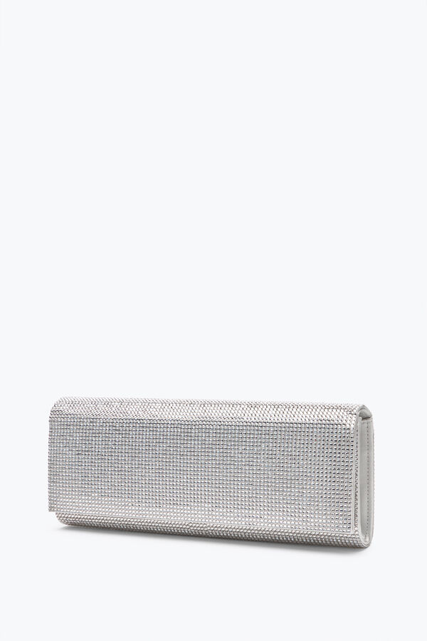 jeweled zafira silver clutch with all-over crystals rene caovilla