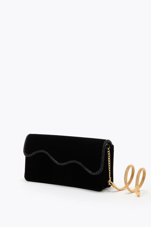 jeweled onda black velvet clutch rene caovilla