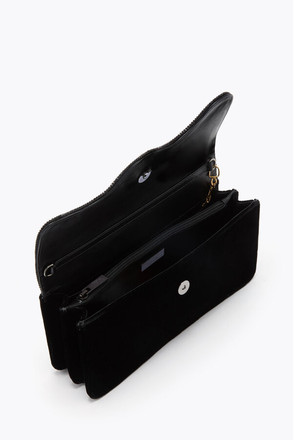 jeweled onda black velvet clutch rene caovilla