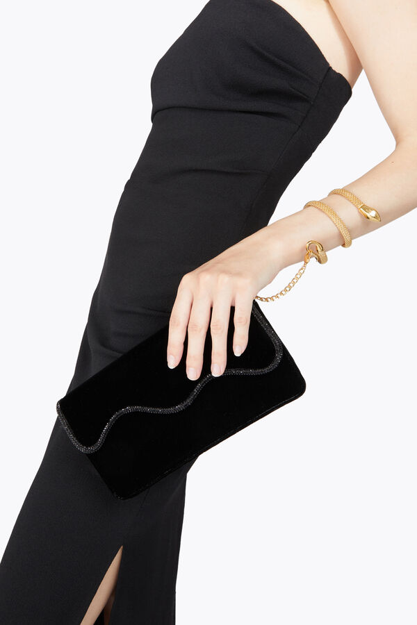 jeweled onda black velvet clutch rene caovilla