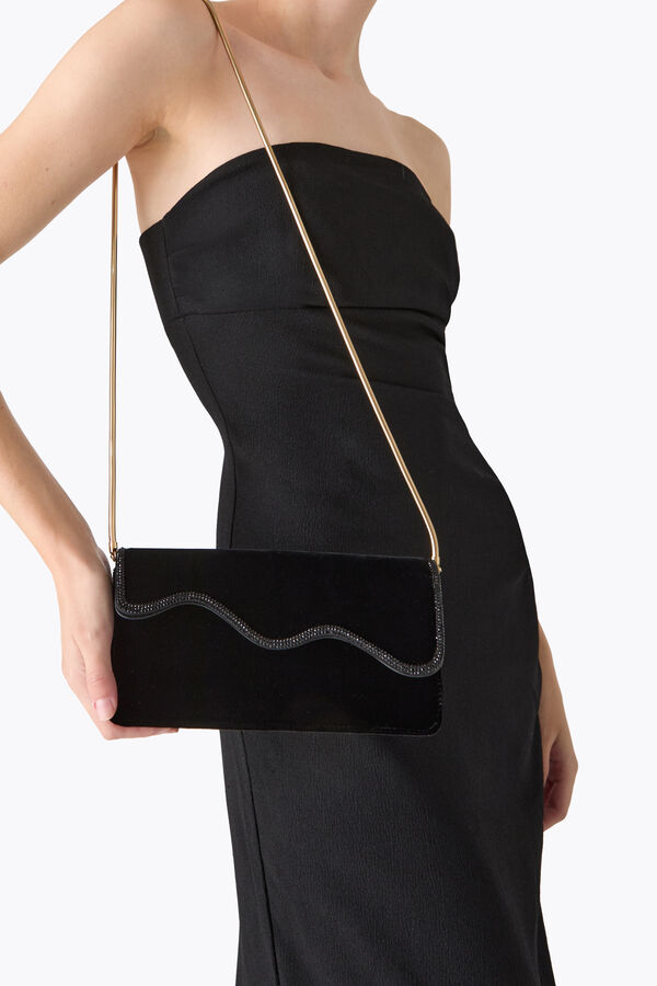 jeweled onda black velvet clutch rene caovilla