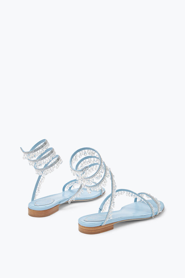 jeweled chandelier flat light blue sandal 10 rene caovilla