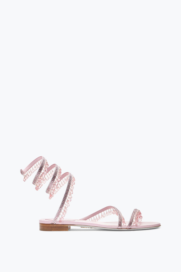 jeweled chandelier barbie pink flat sandal 10 rene caovilla