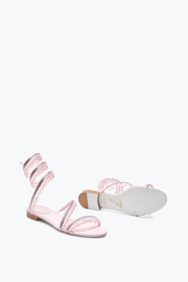 jeweled chandelier barbie pink flat sandal 10 rene caovilla