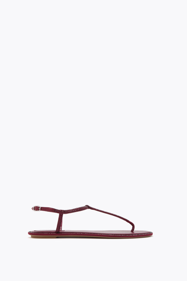 jeweled diana burgundy sandal with crystals 10 rene caovilla