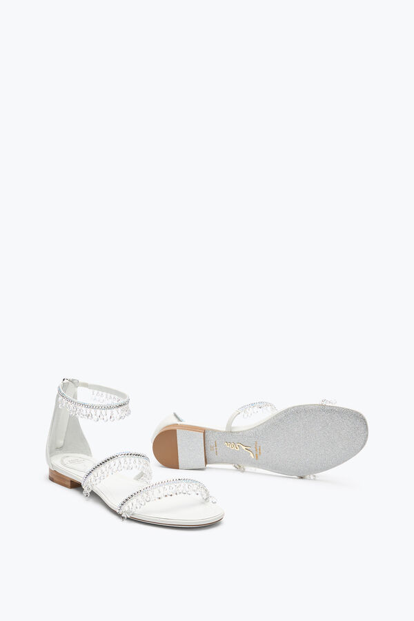 jeweled chandelier ivory flat sandal 10 rene caovilla