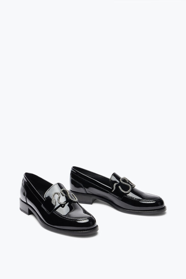jeweled morgana black patent loafer with crystals 20 rene caovilla