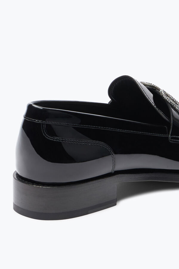 jeweled morgana black patent loafer with crystals 20 rene caovilla