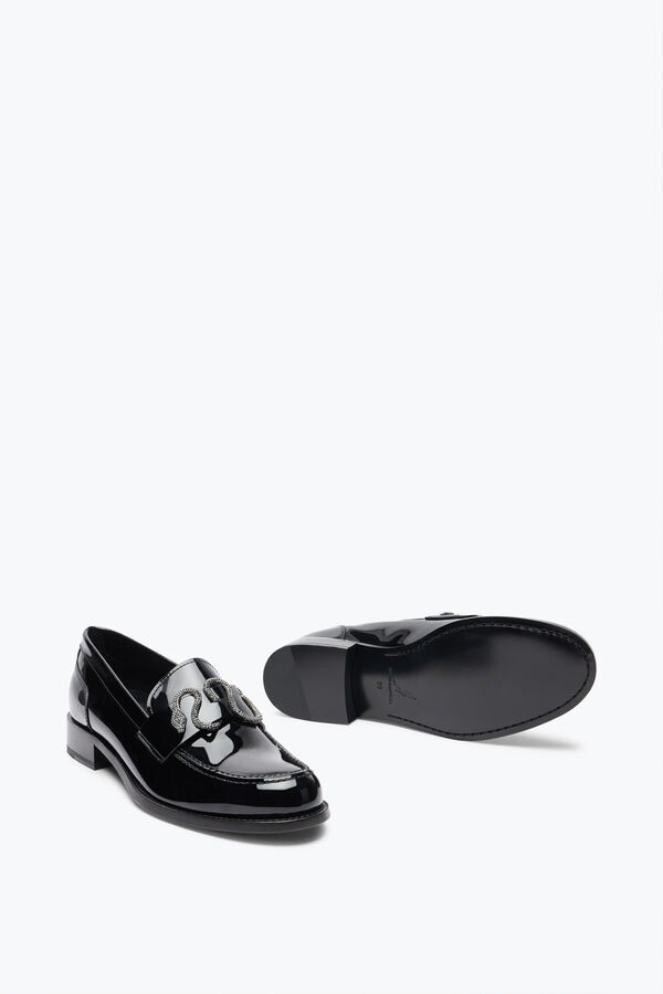 jeweled morgana black patent loafer with crystals 20 rene caovilla