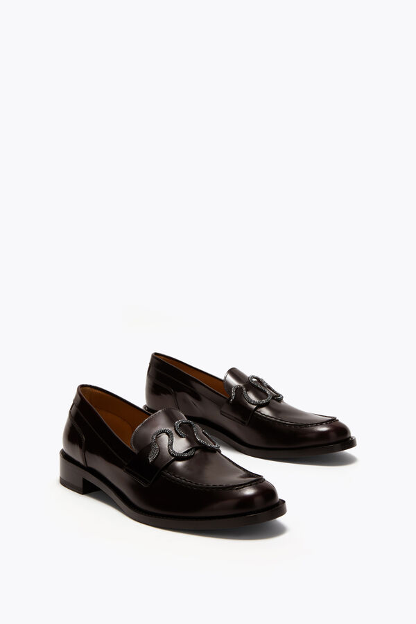 jeweled morgana dark brown loafer with crystals 20 rene caovilla
