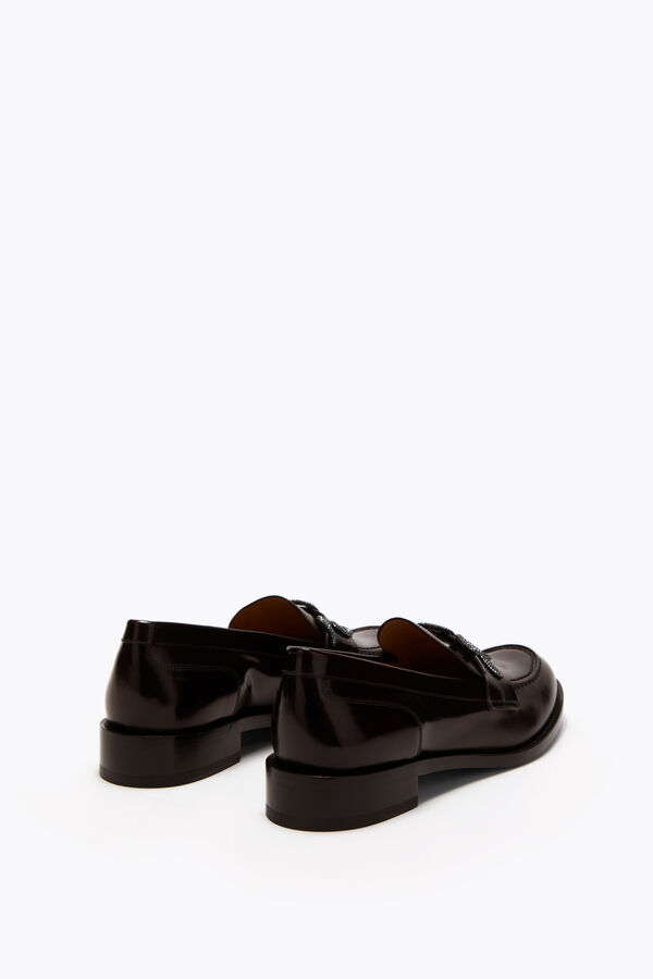 jeweled morgana dark brown loafer with crystals 20 rene caovilla