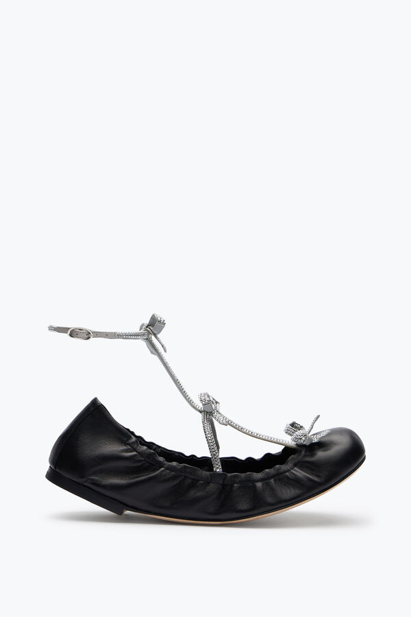 jeweled caterina black and silver ballerina 10 rene caovilla