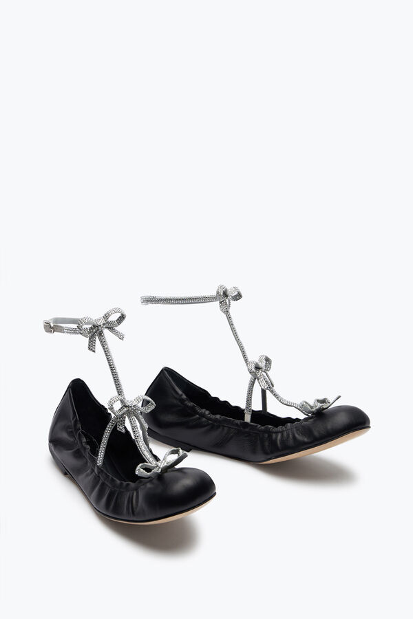 jeweled caterina black and silver ballerina 10 rene caovilla