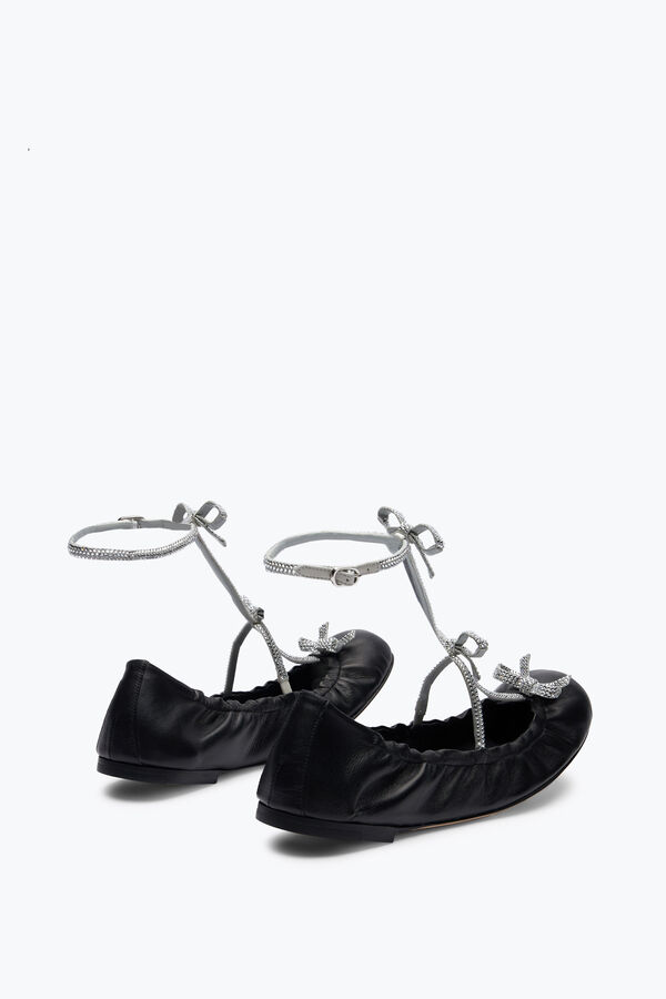 jeweled caterina black and silver ballerina 10 rene caovilla
