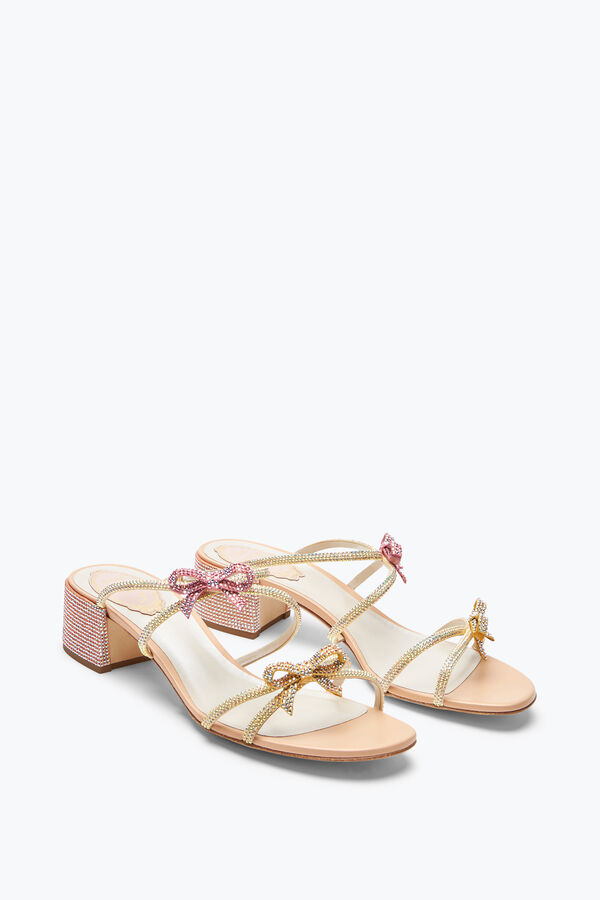 jeweled caterina peach mule with crystals 40 rene caovilla