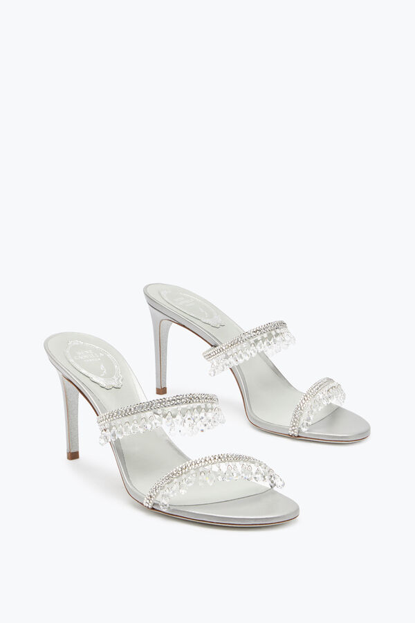 jeweled chandelier pearl gray mule 80 rene caovilla