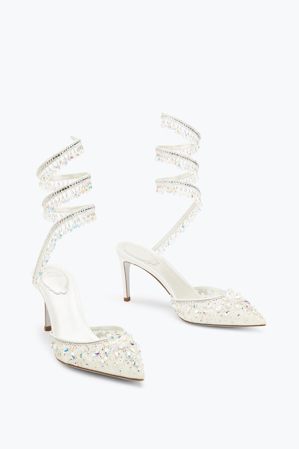jeweled white jewel chandelier pumps 75 rene caovilla