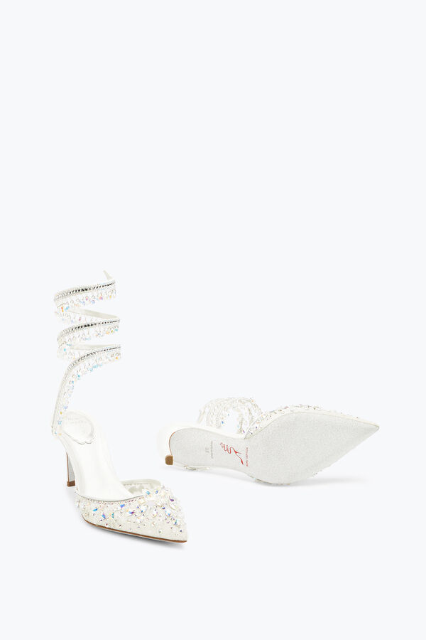 jeweled white jewel chandelier pumps 75 rene caovilla