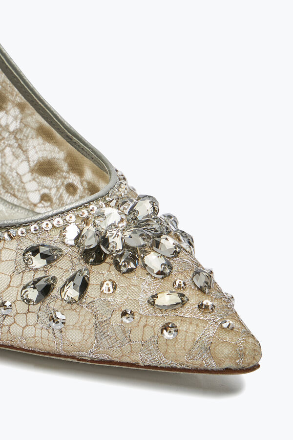 jeweled cinderella silver pump 80 rene caovilla