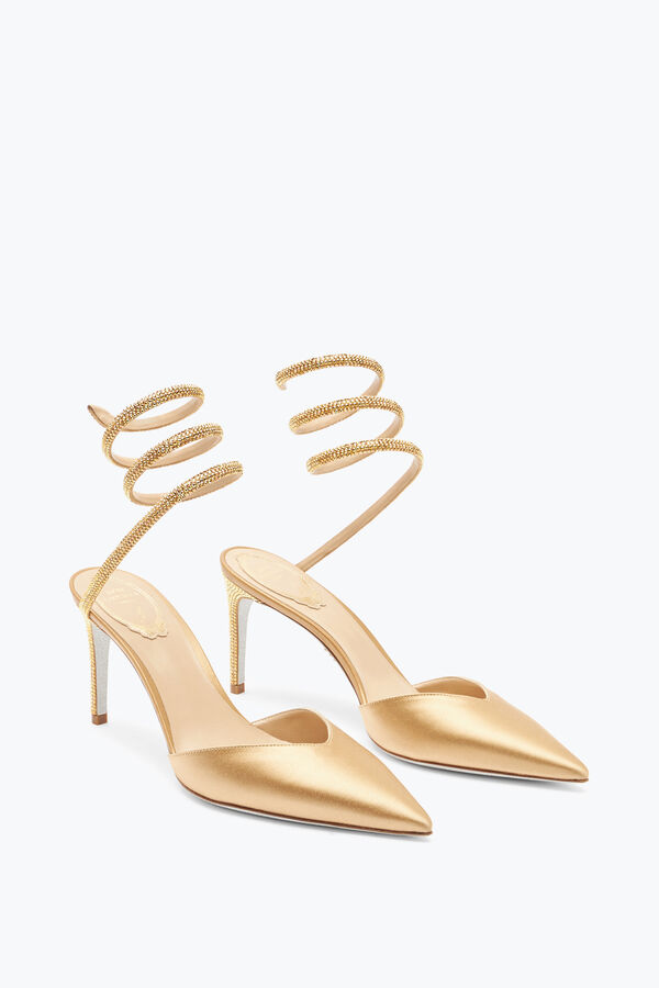 jeweled cleo champagne pump 80 rene caovilla