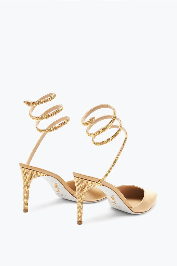 jeweled cleo champagne pump 80 rene caovilla