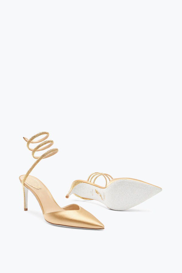 jeweled cleo champagne pump 80 rene caovilla