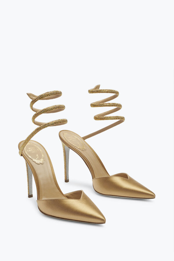jeweled cleo crystal champagne open-back pump 105 rene caovilla