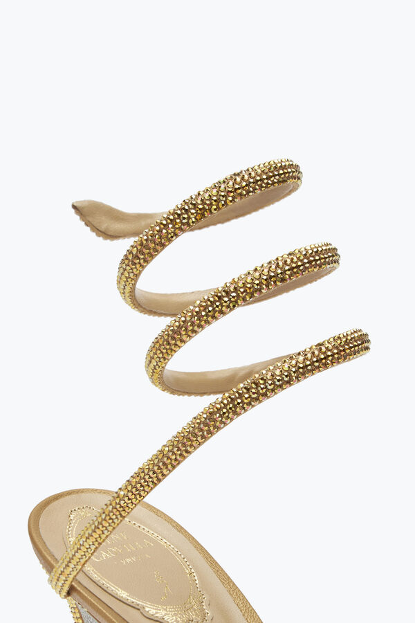 jeweled cleo crystal champagne open-back pump 105 rene caovilla