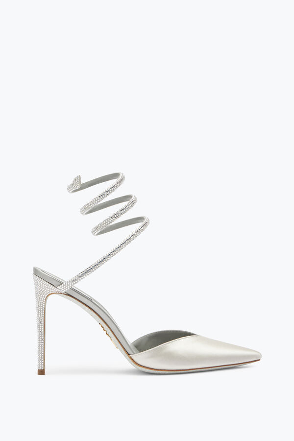 jeweled cleo crystal gray open-back pump 105 rene caovilla