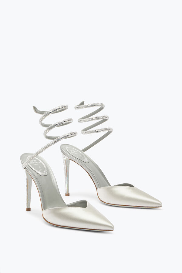 jeweled cleo crystal gray open-back pump 105 rene caovilla