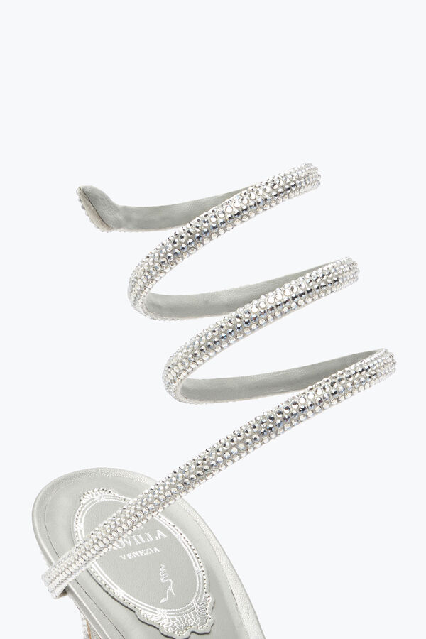 jeweled cleo crystal gray open-back pump 105 rene caovilla