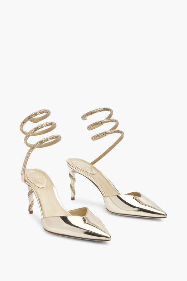 jeweled margot gold pump 80 rene caovilla