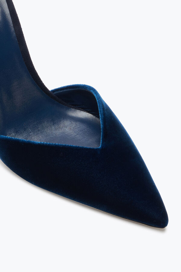 jeweled margot deep blue slingback pump 105 rene caovilla