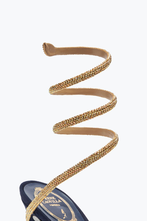 jeweled margot deep blue slingback pump 105 rene caovilla