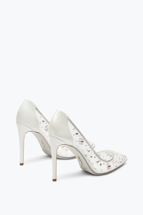 jeweled cinderella white pump 105 rene caovilla