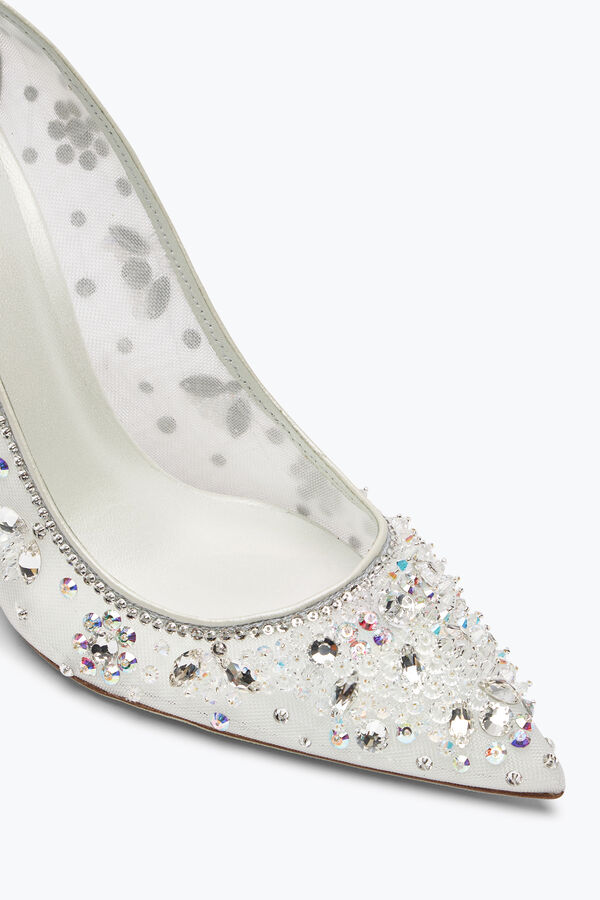 jeweled cinderella white pump 105 rene caovilla