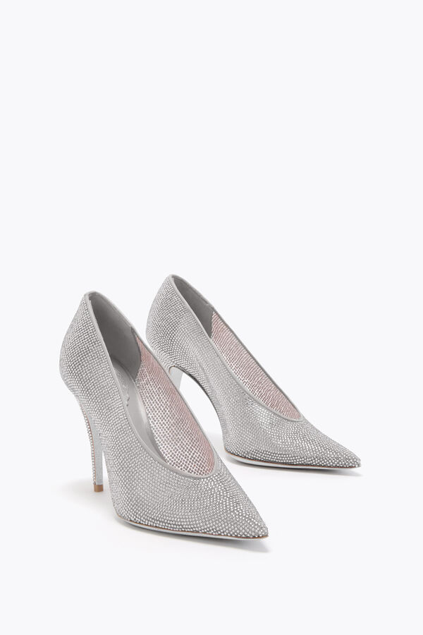 jeweled jinny silver pump 100 rene caovilla
